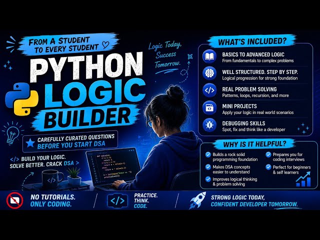 DON’T Start DSA Yet — Build Your Python Logic First 🧠 | Python Logic Builder