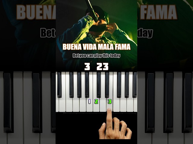 Buena Vida Mala Fama (easy)🎹 Piano tutorial