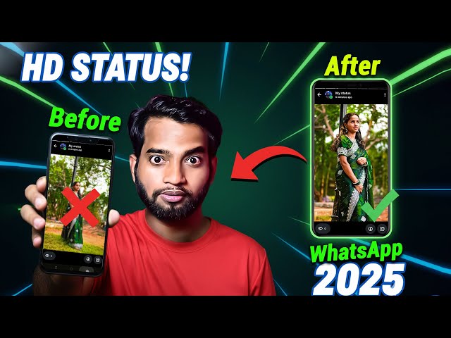 WhatsApp Status Quality Loss Fix 2025 | Full HD Status Upload Trick |  2025 New Method |