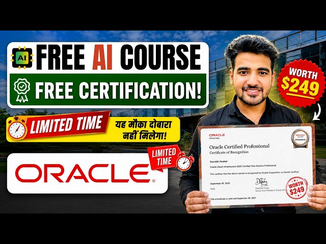 Oracle FREE Certification Course 2026 | AI Agent Certification by ORACLE