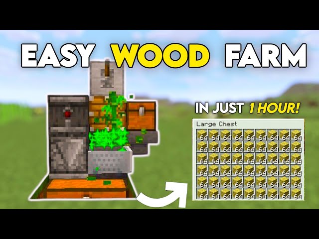 Easiest 26.2 AUTOMATIC WOOD FARM in Minecraft -5,000+ P/H