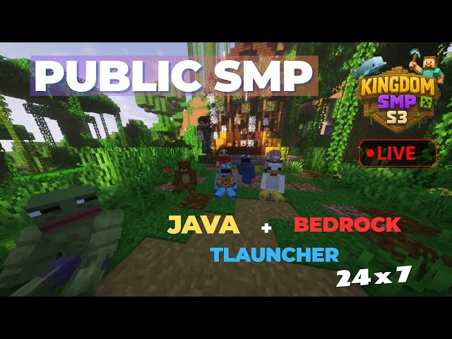 🔥 Welcome To KINGDOM SMP || 30 DAYS LIVE STREAM CHALLANGE  (Day - 1)💥