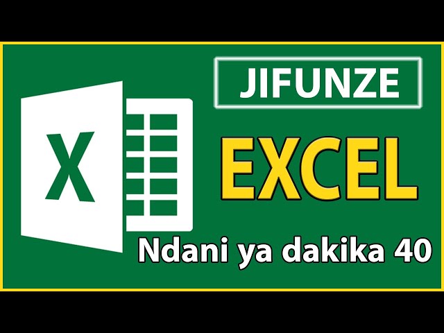 JIFUNZE EXCEL KUTOKEA ZIRO