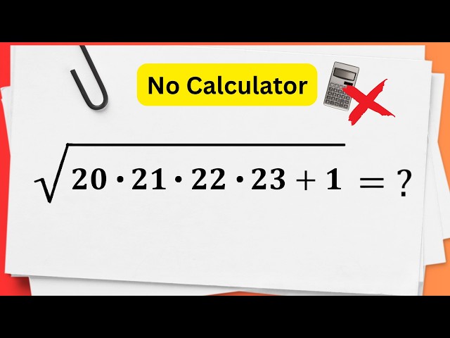 Nice Square Root Math Simplification | No Calculator!!!