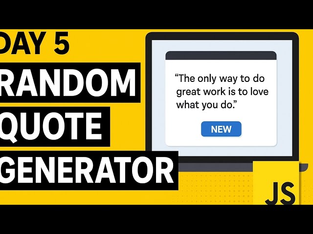 Random Quote Generator Using JavaScript | 30 Days of Coding Challenge | Day 5