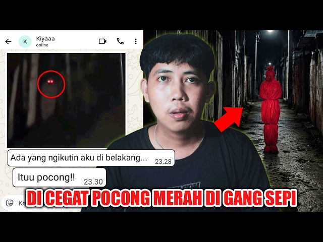 DI CEGAT POCONG MERAH DI GANG SEPI 😨 | CHAT HISTORY HORROR SERAM