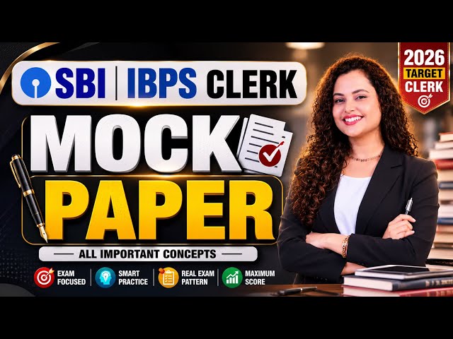 IBPS Clerk & SBI Clerk English Classes 2026 | All Important Concepts | Mock Paper