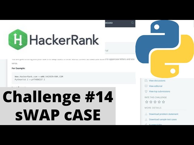 Hackerrank Python | Challenge #14 | sWaP cAsE | swapcase function