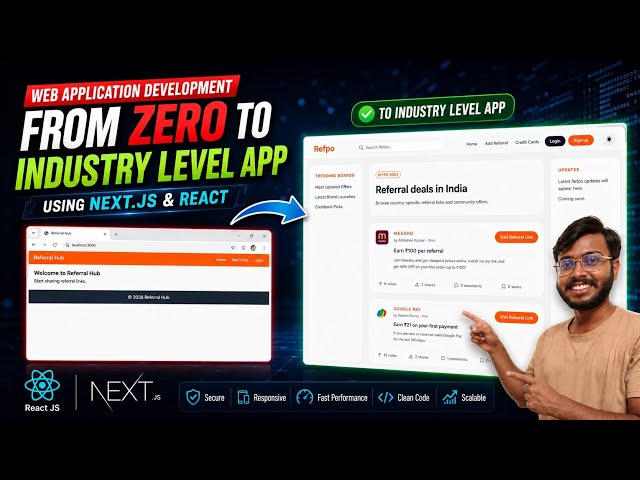 Complete Web development course for free | Part 1 | Using Next.js React | MedicosPlanet CS