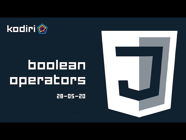 JS workshop: Boolean operators - 28-05-20
