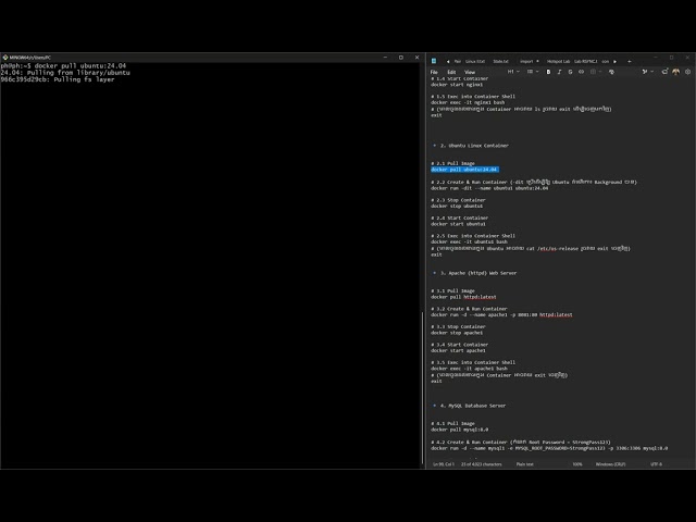 Create 5 Containers as MySQL, Apache, Nginx, Ubuntu and Redis