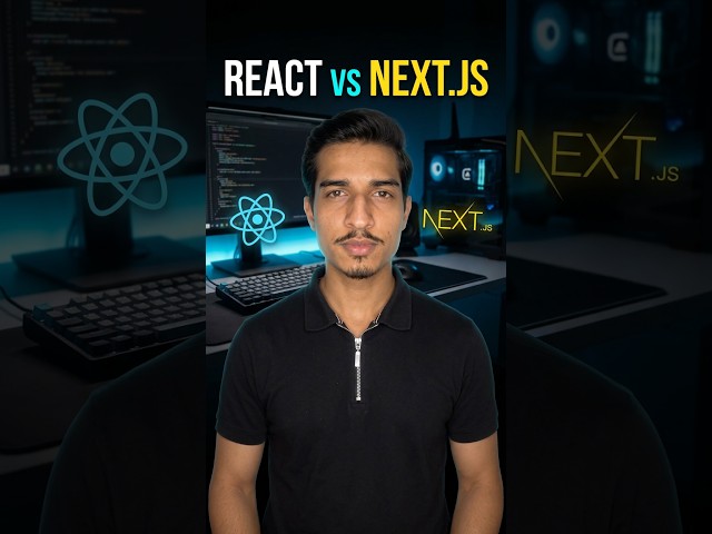 React vs Next.js in 40 Seconds (Stop Confusing Them!) #shorts
