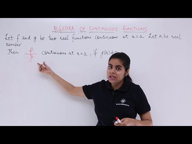 Class 12th – Quotient of 2 Continuous Functions | Continuity and Differentiability | Tutorials Point