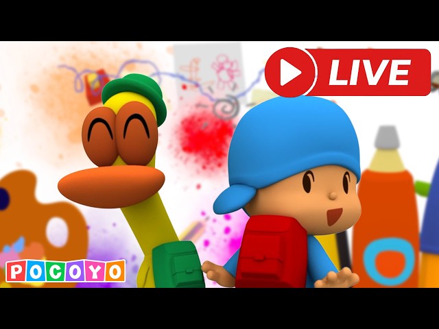 🔴 LIVE: The BEST Classroom EVER! 🌈 Learn Shapes and Colors| Pocoyo English | Cartoons for Kids