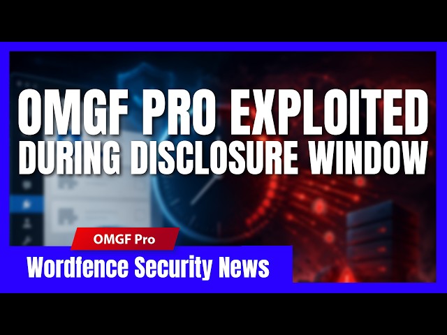 OMGF Pro Flaw Lets Attackers Run Code On WordPress Sites