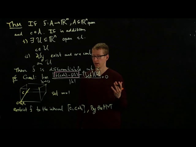 Analysis II Lecture 05 Part 2 continuously differentiable functions