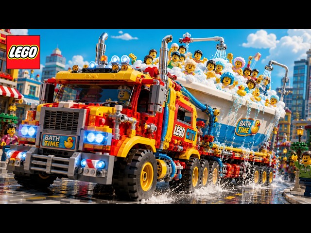 I Built a GIANT LEGO Bathtub Truck for the Whole City 🛁🫧 | LEGO Auto Tech