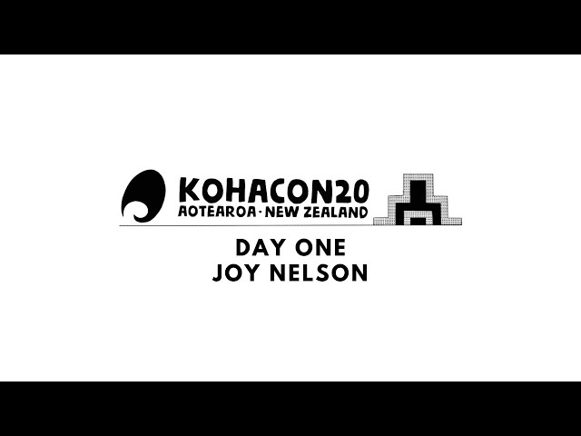 Kohacon20: Creative problem solving - Joy Nelson (Day 1)