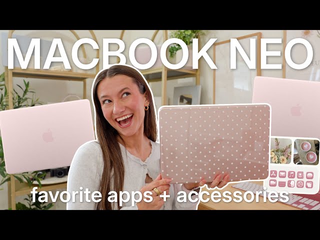 what's on my macbook neo 💻 best accessories, favorite apps, + editing tips!