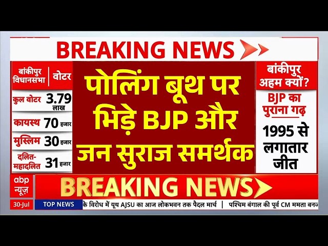 Bankipur byelection Voting LIVE: पोलिंग बूथ पर भिड़े BJP और जन सुराज समर्थक | Breaking News | PK