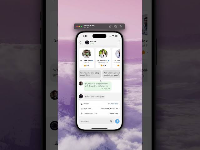 Flutter Chat with AI Screen UI - Docy UI Kit #flutter