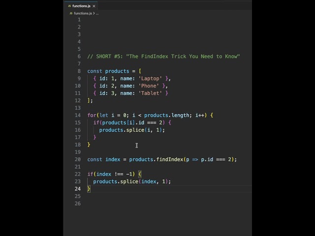 The FindIndex Trick You Need to Know  #coding #programminglanguage #frontendcourse