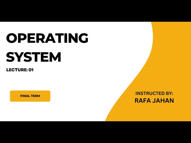 Operating System || Final || Lecture: 01 || Topic: CPU Scheduling (Slide 7) || Rafa Jahan || ACS ...
