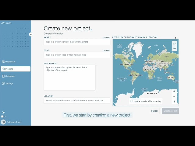 Project-based modelling in Rana