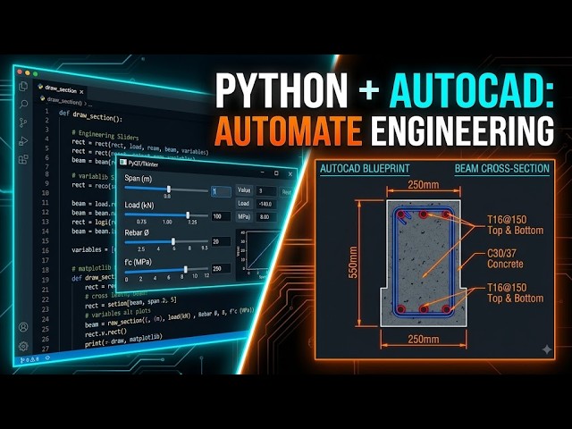 Instant Beam Detailing in AutoCAD using Python GUI