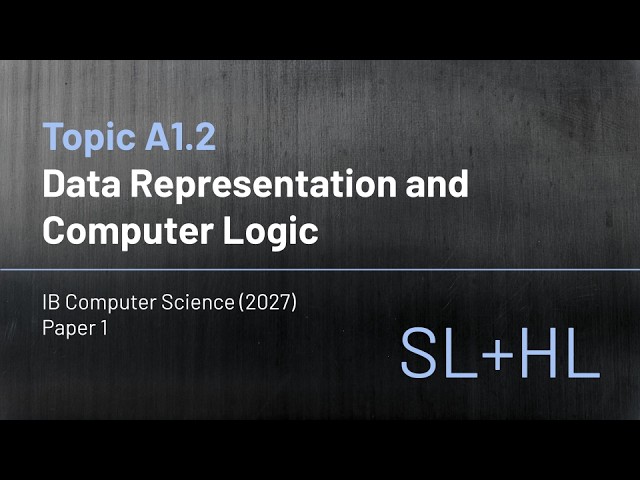 IB Computer Science (2027) - Topic A1.2 - Data Representation and Computer Logic