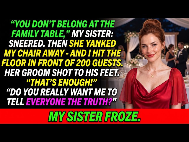 At My Sister’s Wedding, She Yanked My Chair Away in Front of 200 Guests—Then Her Groom Stopped Her
