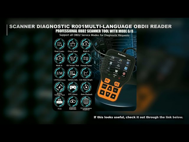Car OBD2 Scanner Diagnostic Tool R001Multi-language OBDII Car Voltage Tester Engine Fault Code Scann