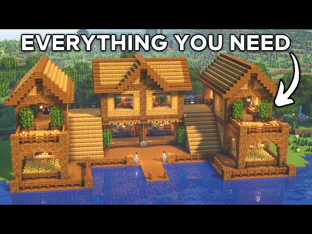 Minecraft: How to Build a Lakeside House | Tutorial🏠