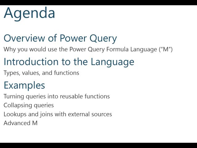 The Power Query Formula Language