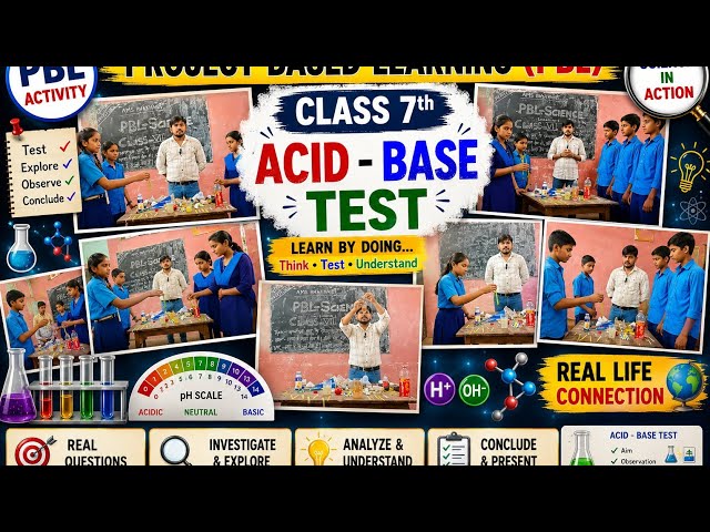🧪 Project Based Learning (PBL) | Class 7 Science | Acid&Base Test Using Natural Indicators #science 