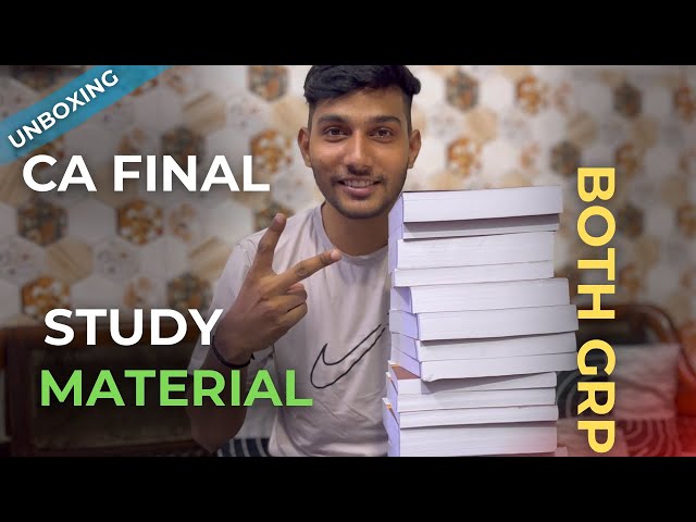 CA Final ICAI Study Material Unboxing 2025 | Full Syllabus Books Review for New Students