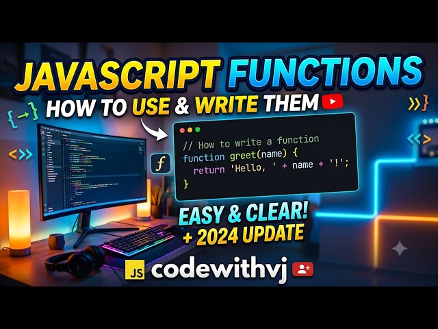 JavaScript Functions Tutorial for Beginners (Hindi) 💻 | CodeWithVJ
