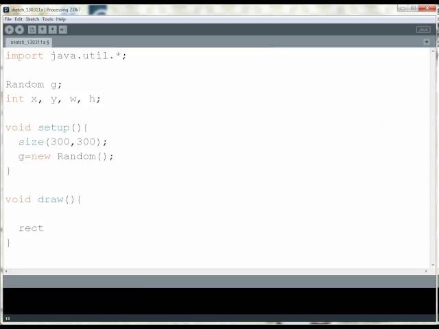 Setup & Draw Functions in Processing