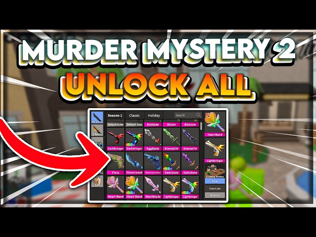 [NEW] Unlock All Script - Murder Mystery 2 | Unlock All Items | *KEYLESS*