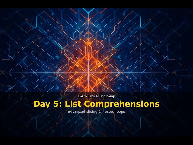 AI Bootcamp Day 5 – Python List Comprehensions & Advanced Slicing