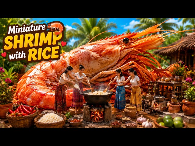 Cooking Fluffy Donuts 🔥 & Shrimp Rice 🍤 in My Mini Kitchen ❤️🫰