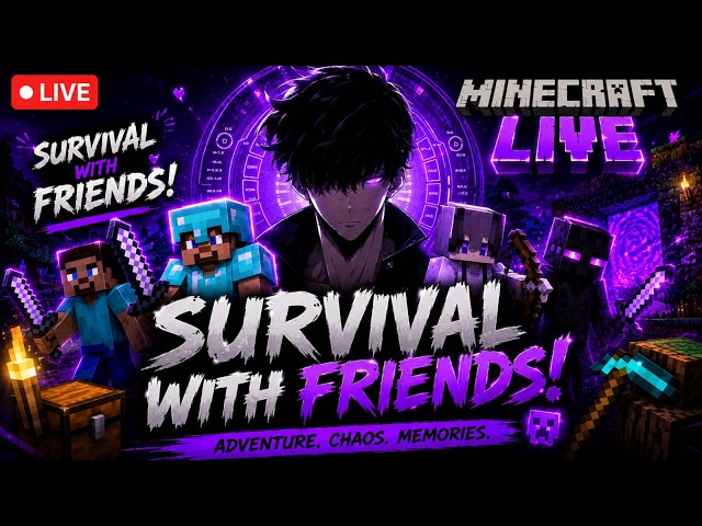 🎮 MINECRAFT LIVE | Survival With Friends! 🌍🔥