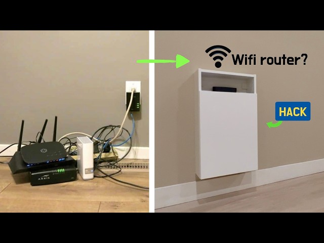 DIY Modem WiFi Router Station with IKEA ENHET Hack | Hidden Cables & Clean Look | Organization Tips