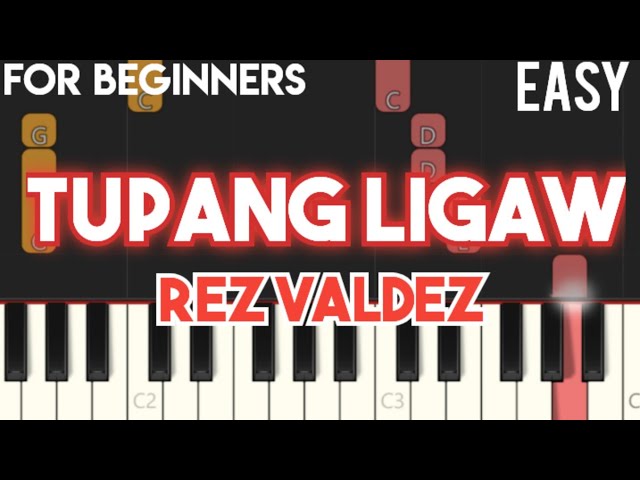 TUPANG LIGAW - REZ VALDEZ | SLOW & EASY PIANO TUTORIAL
