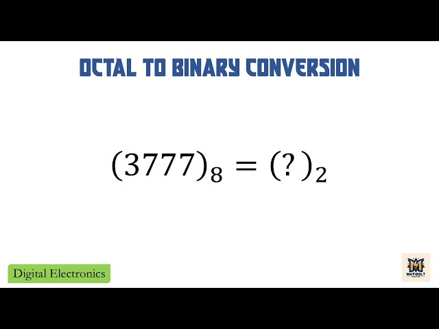 Problem 7 - Octal to Binary Conversion | Digital Electronics | Explained in Assamese