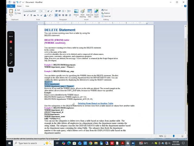 Oracle Tutorial 26 of 50  for beginners