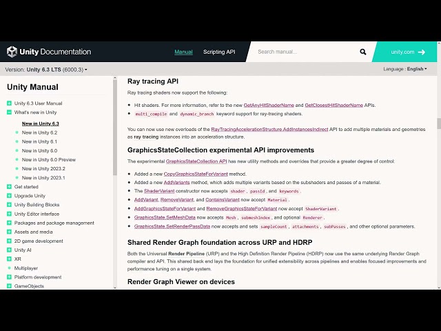 New In Unity 6.3: Ray Tracing API