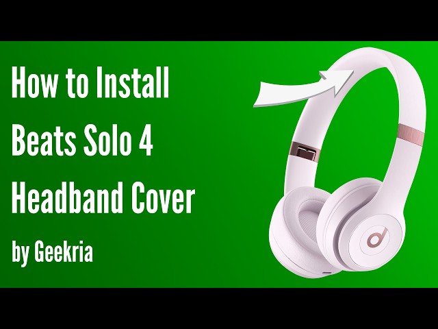 How to Replace Headband Pad on Beats Solo 4 | Geekria Repair Part Tutorial