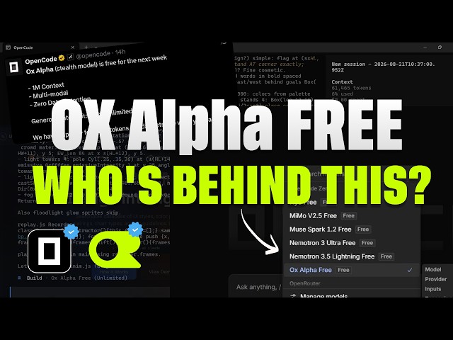 OX Alpha FREE — Testing the Mysterious Stealth AI Model