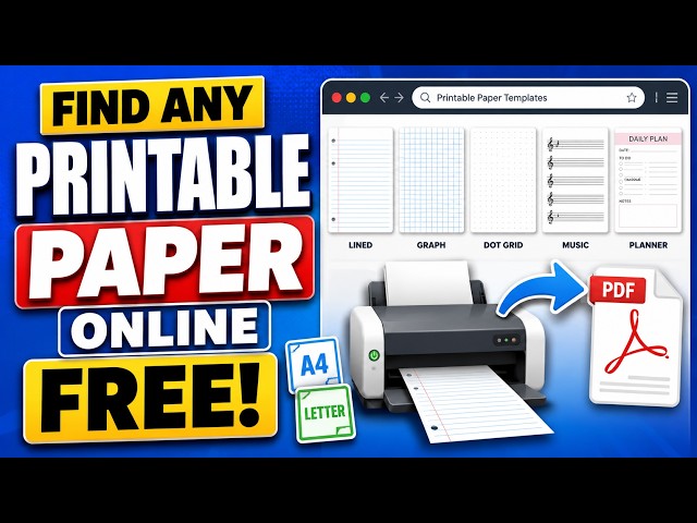 How do I find any type of paper and export it for free online printing? 📃📑📜